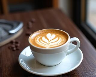 A perfectly brewed cup of specialty coffee with latte art